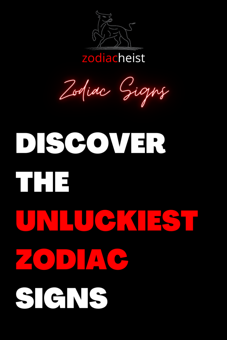 DISCOVER THE UNLUCKIEST ZODIAC SIGNS Zodiac Heist