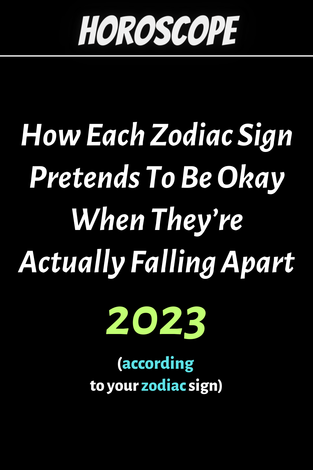 How Each Zodiac Sign Pretends To Be Okay When They’re Actually Falling ...