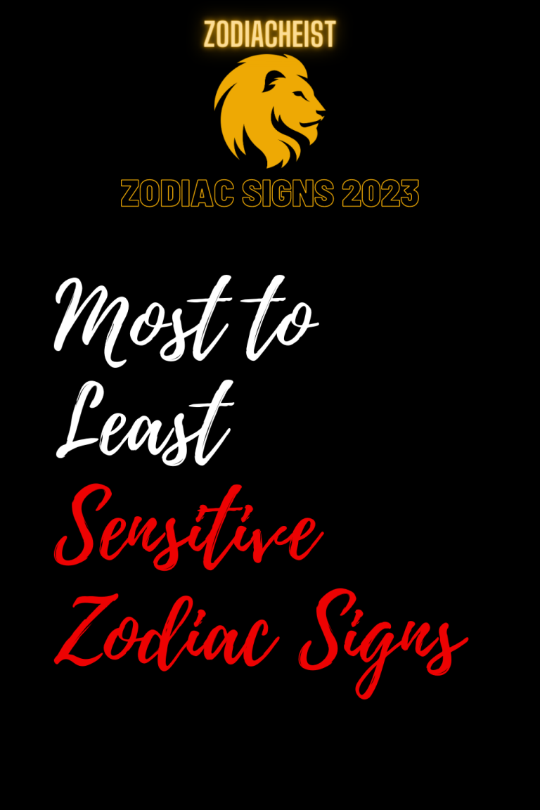 Most to Least Sensitive Zodiac Signs Most to Least Sensitive Zodiac Signs