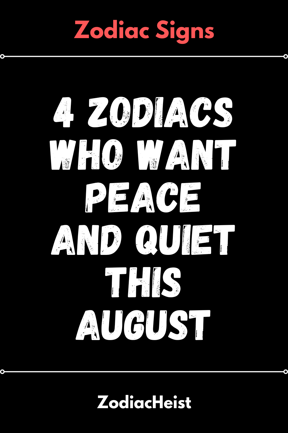 4 Zodiacs Who Want Peace And Quiet This August