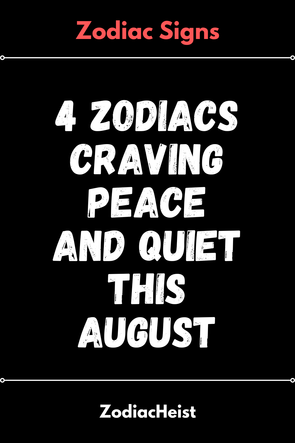 4 Zodiacs Craving Peace And Quiet This August