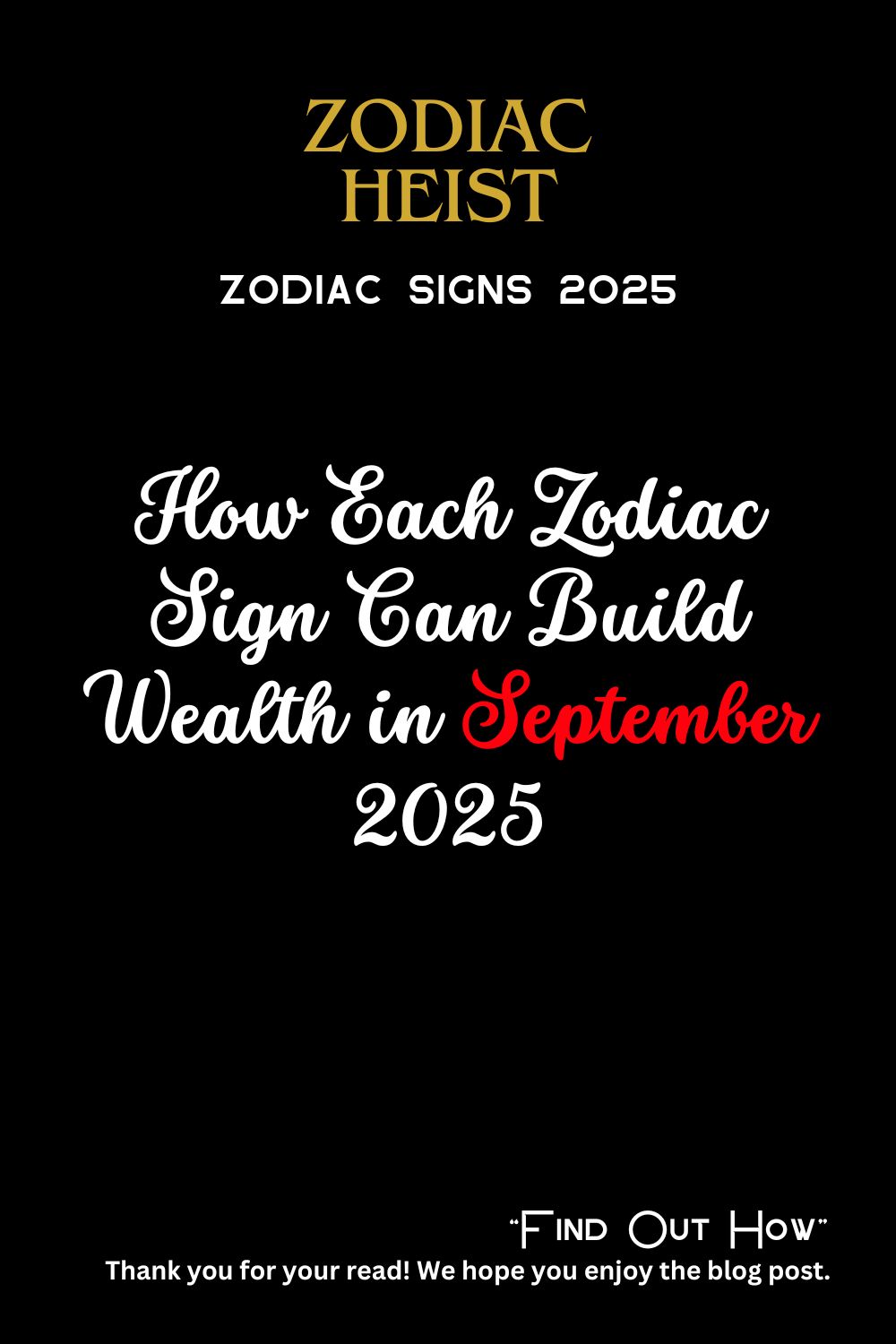 How Each Zodiac Sign Can Build Wealth in September 2025