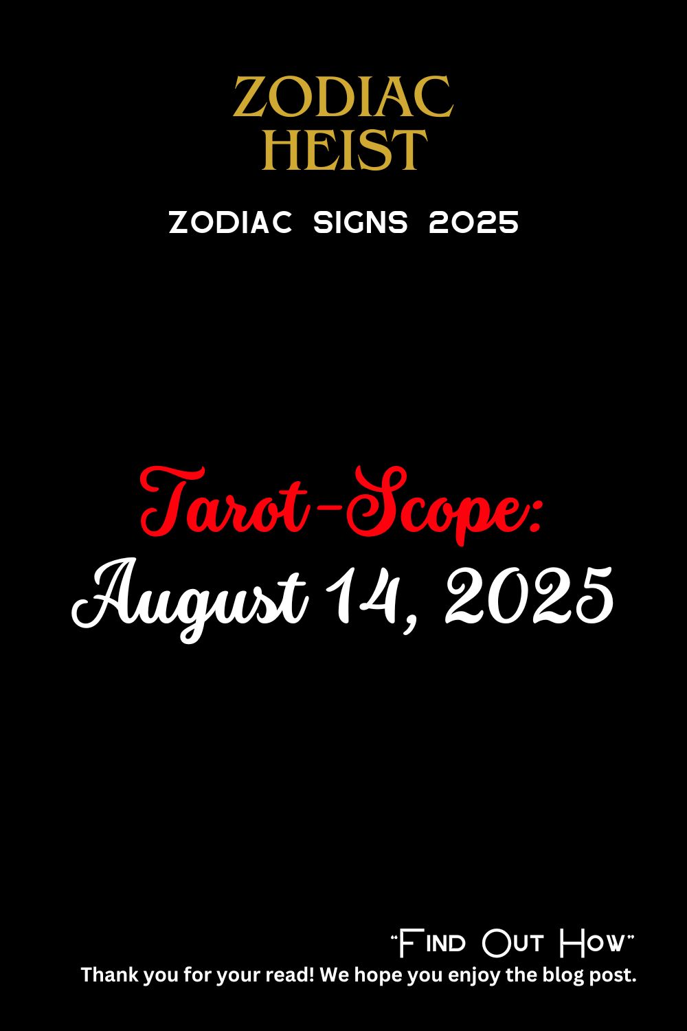 Tarot-Scope: August 14, 2025