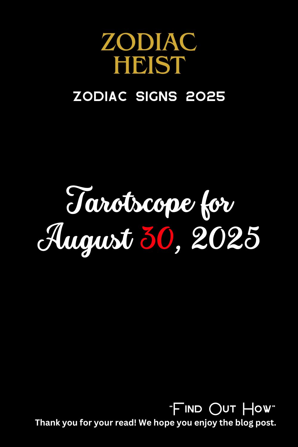 Tarotscope for August 30, 2025