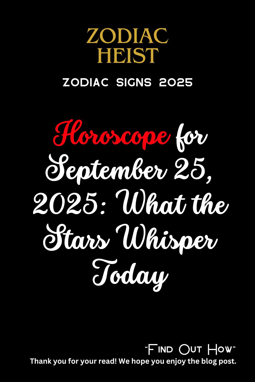 Horoscope for September 25, 2025: What the Stars Whisper Today